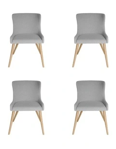 Pack of 4, Osaka Dining Chair, Natural Legs
