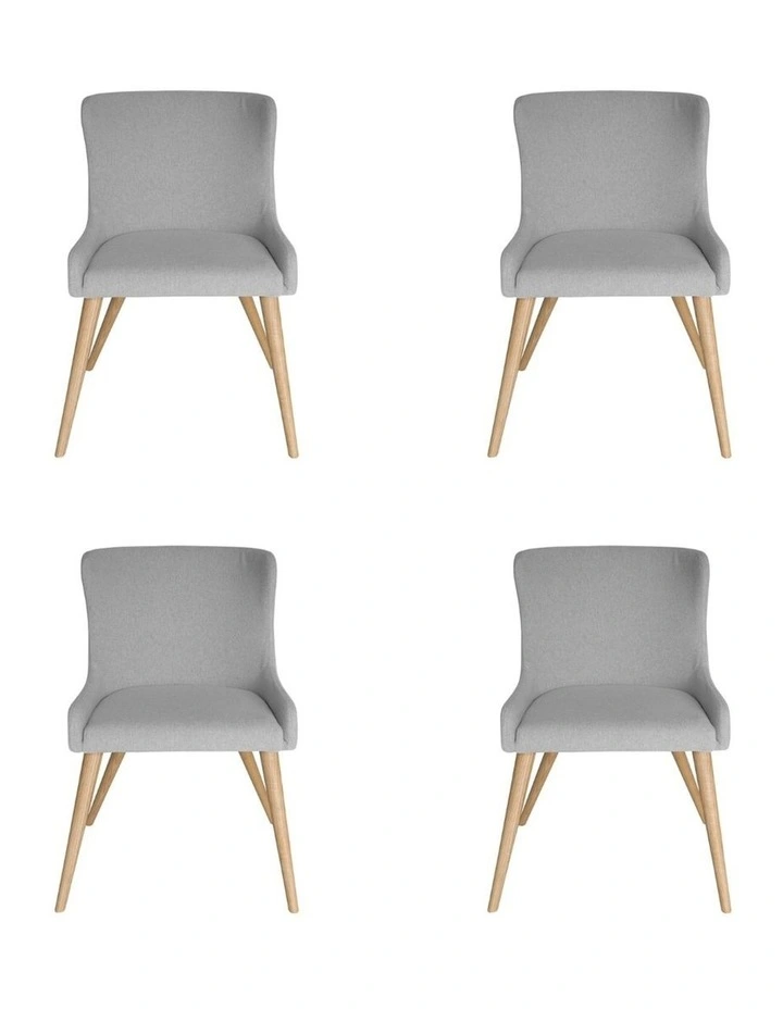 Pack of 4, Osaka Dining Chair, Natural Legs image 1