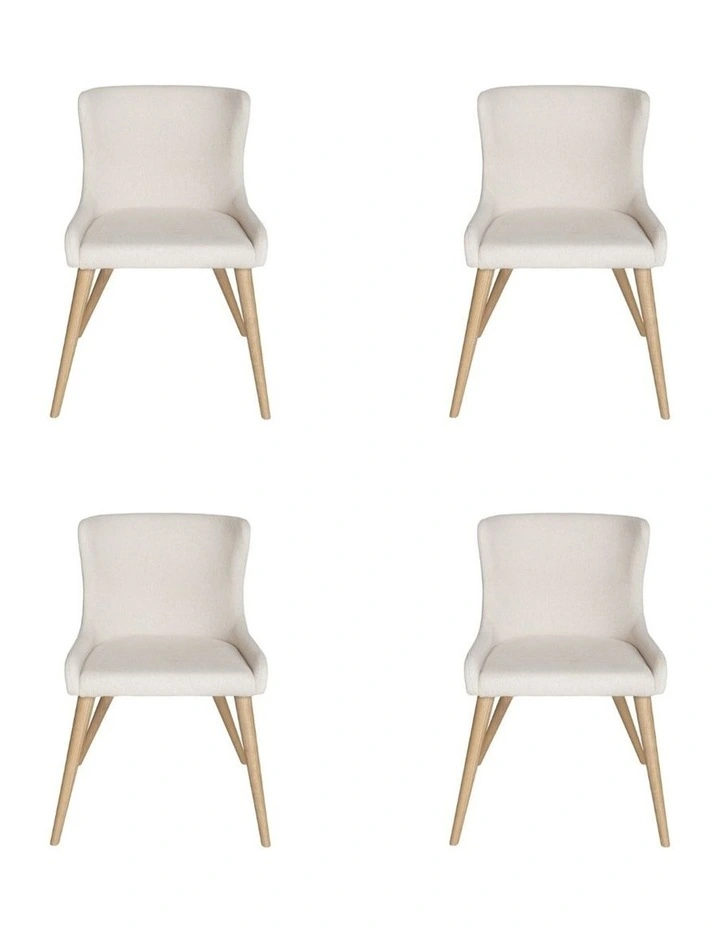 Pack of 4, Osaka Dining Chair, Natural Legs image 1