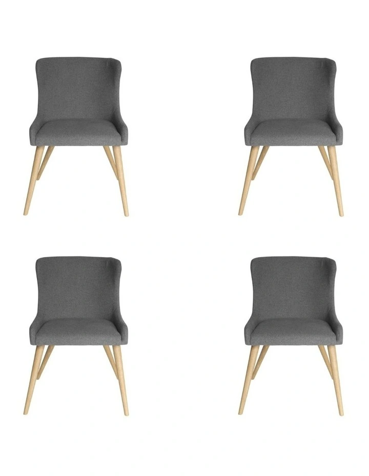 Pack of 4, Osaka Dining Chair, Natural Legs image 1