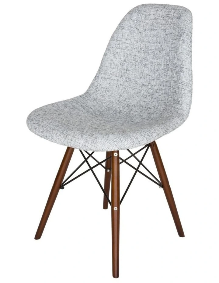 Replica Eames DSW Eiffel Chair, Fabric & Walnut image 2