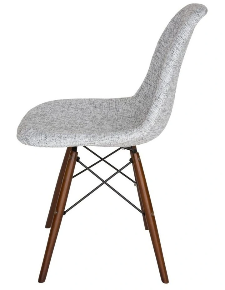 Replica Eames DSW Eiffel Chair, Fabric & Walnut image 3