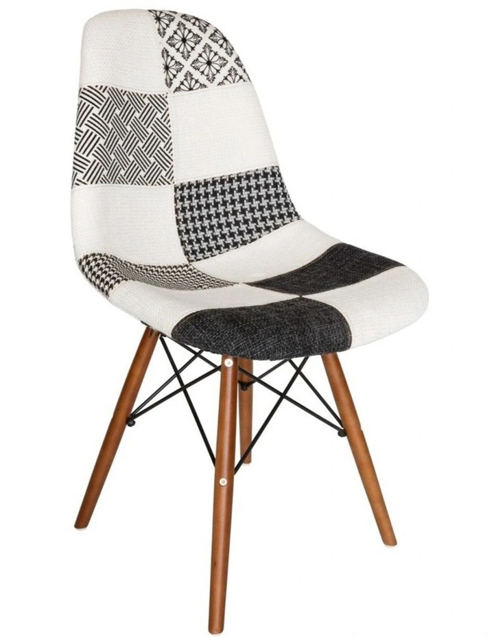 Replica Eames DSW Eiffel Chair, Fabric & Walnut image 2