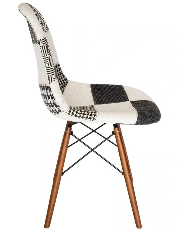 Replica Eames DSW Eiffel Chair, Fabric & Walnut image 3