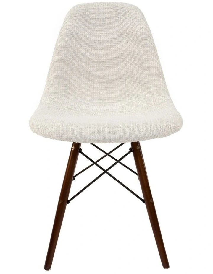 Replica Eames DSW Eiffel Chair, Fabric & Walnut image 1