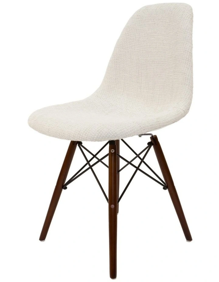 Replica Eames DSW Eiffel Chair, Fabric & Walnut image 2
