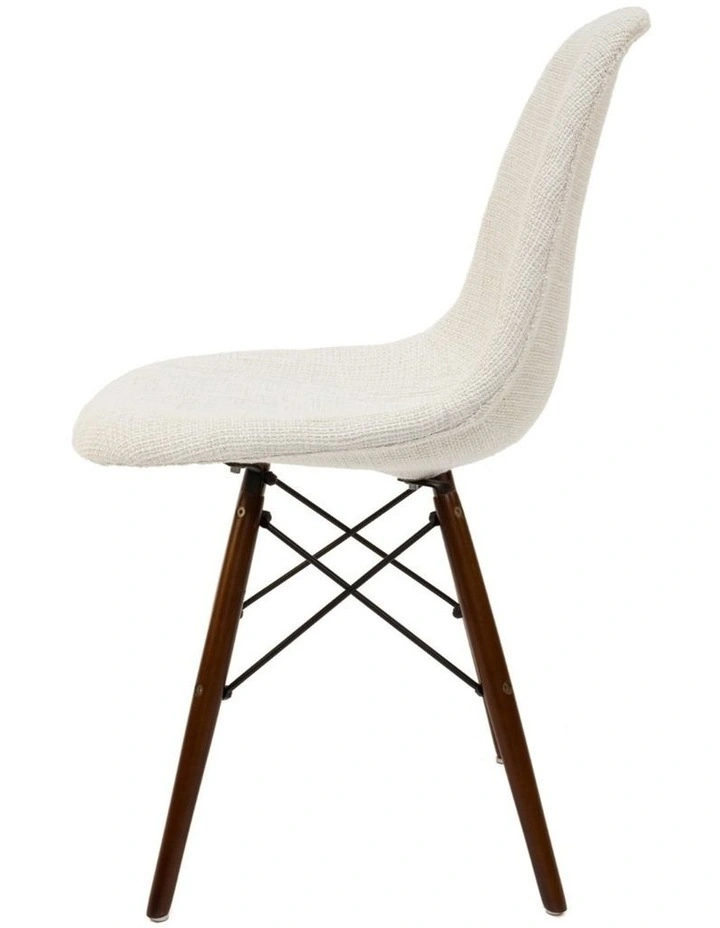 Replica Eames DSW Eiffel Chair, Fabric & Walnut image 3