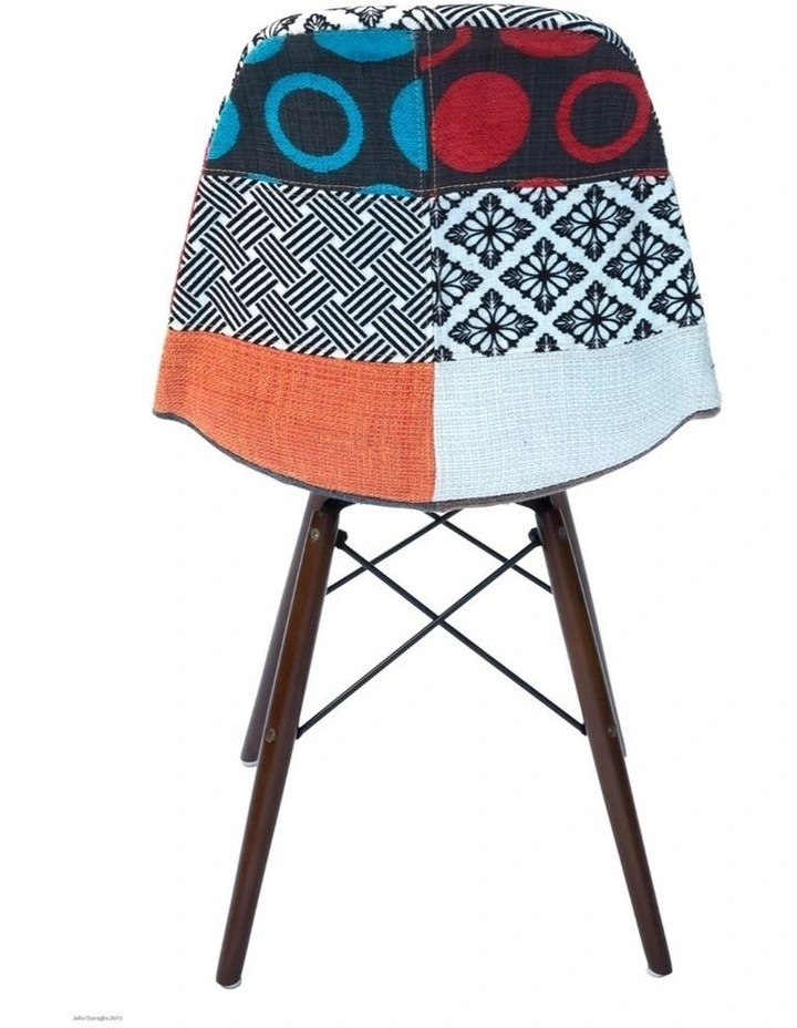 Replica Eames DSW Eiffel Chair, Fabric & Walnut image 4