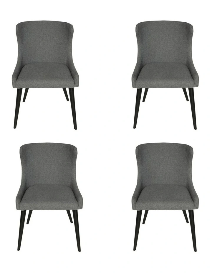 Pack of 4, Osaka Dining Chair, Black Legs image 1