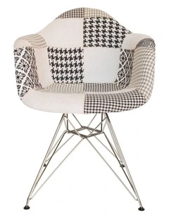 Replica Eames DAR Eiffel Chair, Fabric & Chrome
