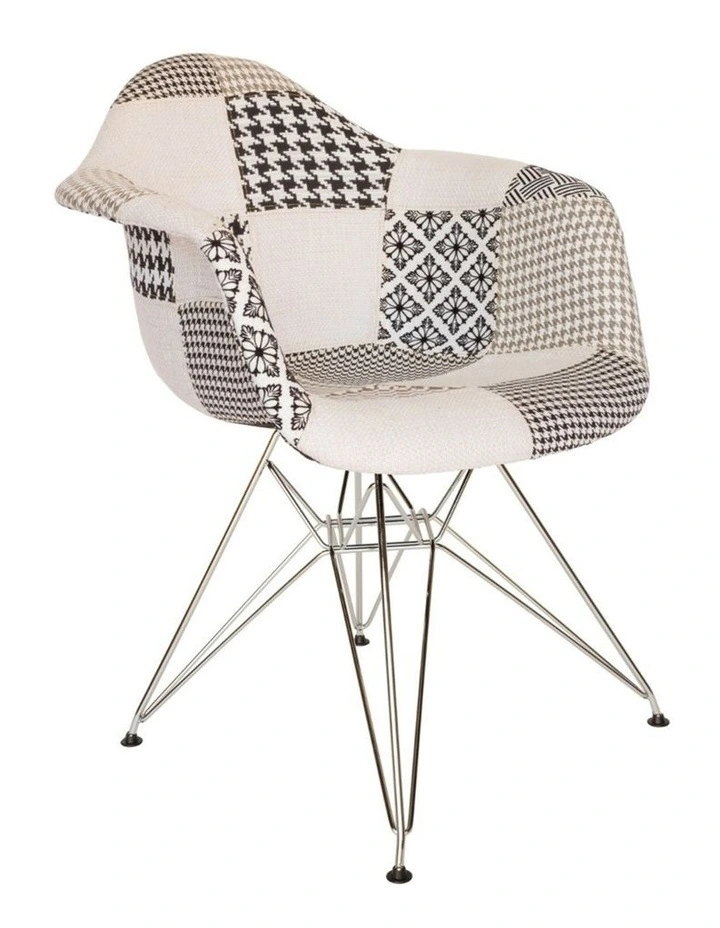 Replica Eames DAR Eiffel Chair, Fabric & Chrome image 2