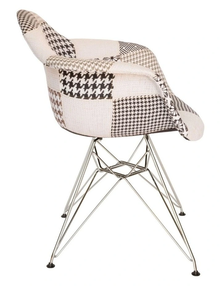 Replica Eames DAR Eiffel Chair, Fabric & Chrome image 3