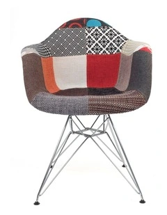 Replica Eames DAR Eiffel Chair, Fabric & Chrome