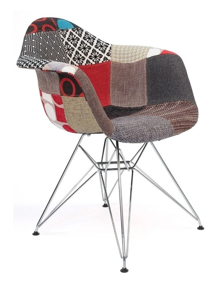 Replica Eames DAR Eiffel Chair, Fabric & Chrome image 2