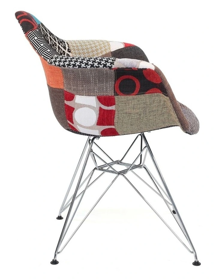 Replica Eames DAR Eiffel Chair, Fabric & Chrome image 3