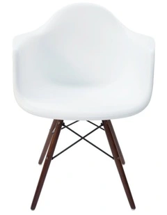 Replica Eames DAW Eiffel Chair, Plastic & Walnut