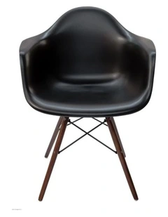 Replica Eames DAW Eiffel Chair, Plastic & Walnut