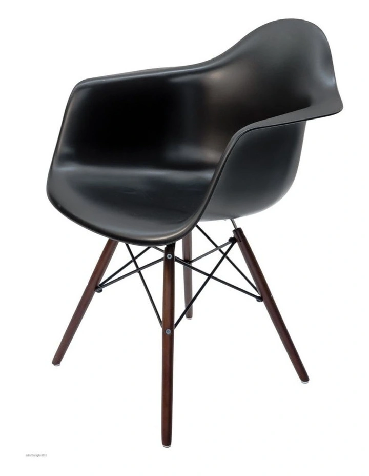 Replica Eames DAW Eiffel Chair, Plastic & Walnut image 2