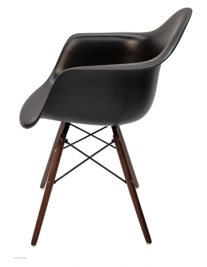Replica Eames DAW Eiffel Chair, Plastic & Walnut image 3