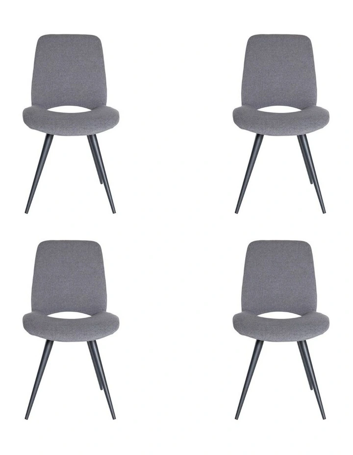 Pack of 4, Spencer Dining Chair, Black Legs image 1