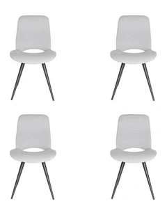 Pack of 4, Spencer Dining Chair, Black Legs