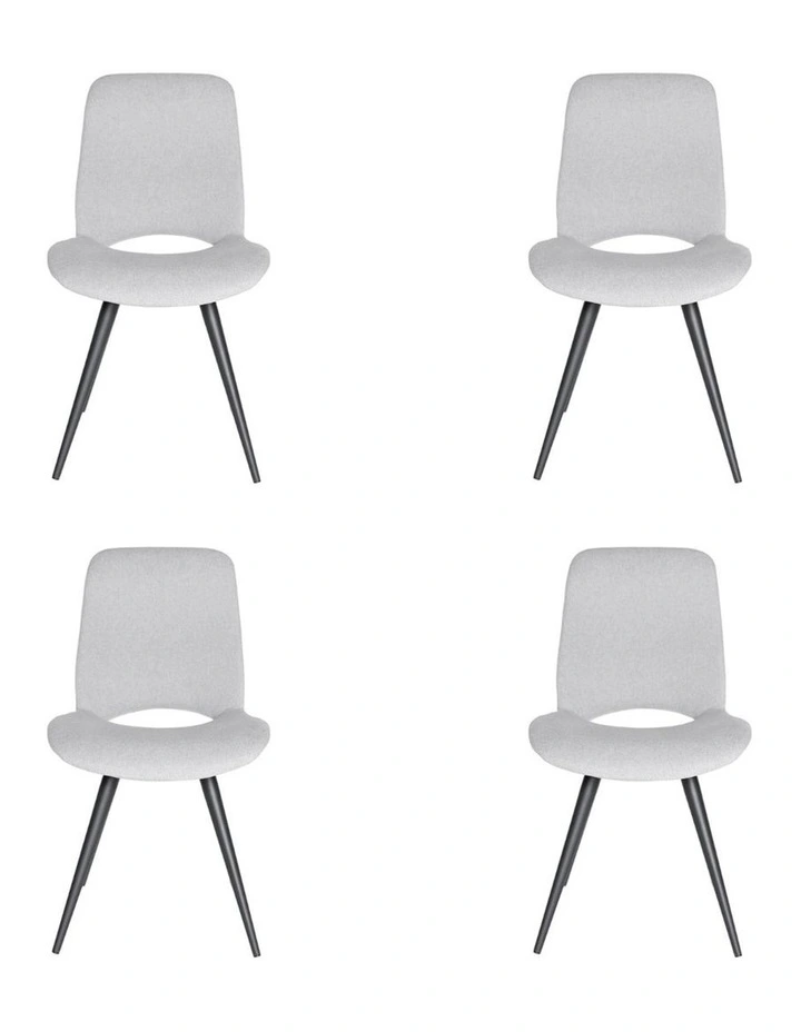 Pack of 4, Spencer Dining Chair, Black Legs image 1