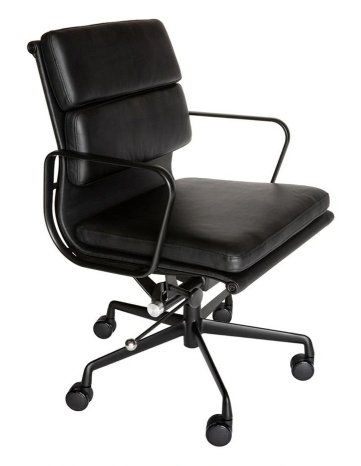Replica Eames Mid Back Soft Pad Office Chair, All Black image 1