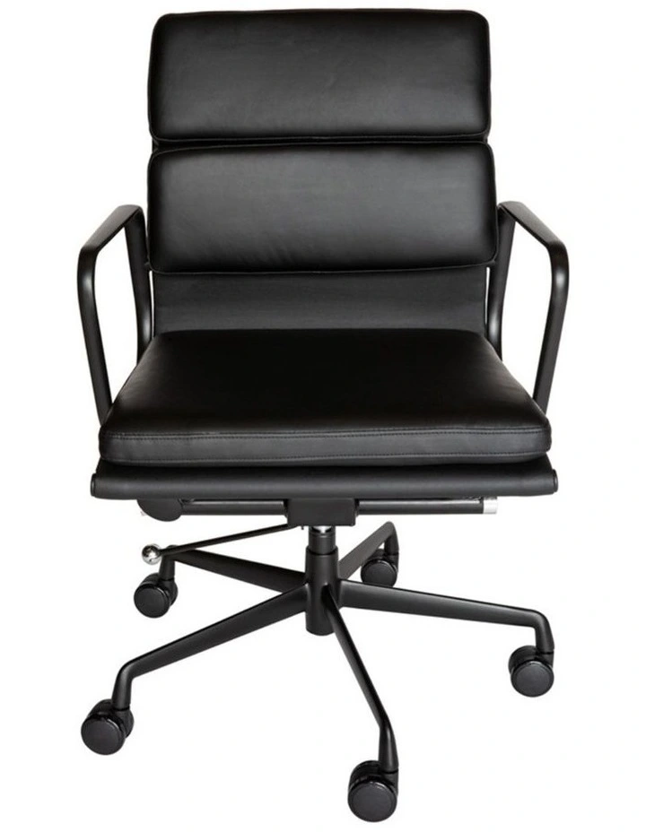 Replica Eames Mid Back Soft Pad Office Chair, All Black image 2