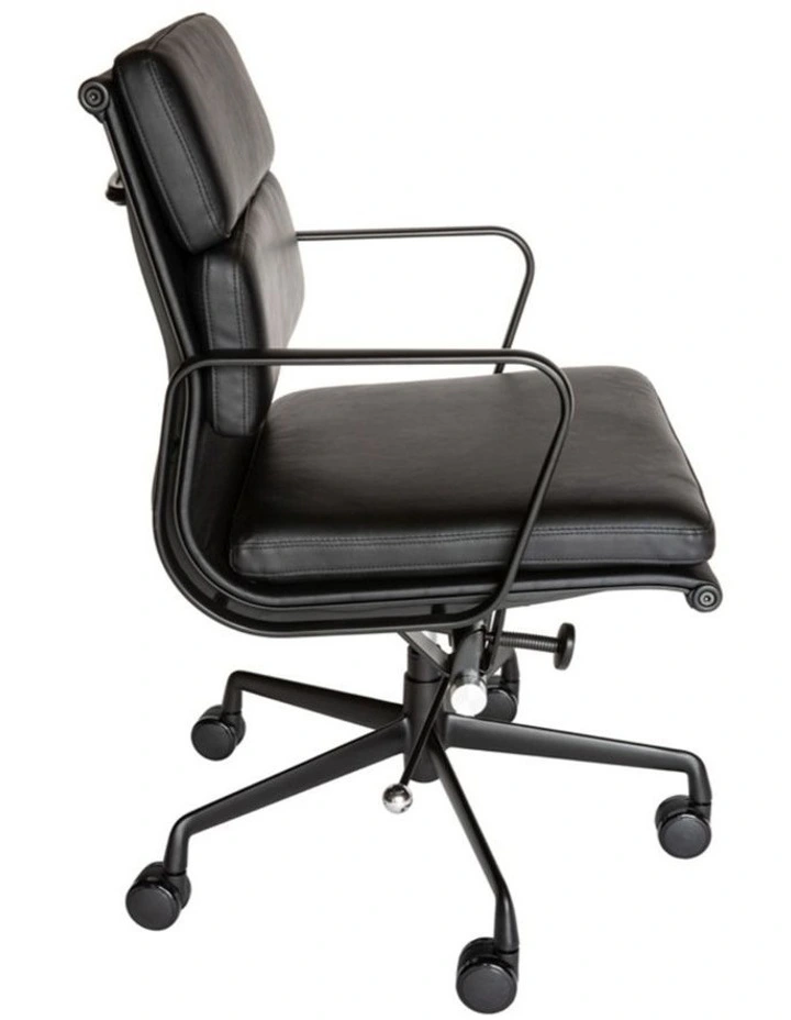 Replica Eames Mid Back Soft Pad Office Chair, All Black image 3