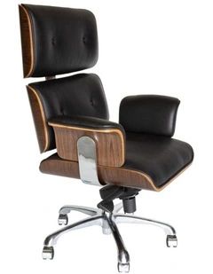 Replica Eames High Back Executive Desk, Office Chair, Black (V2)
