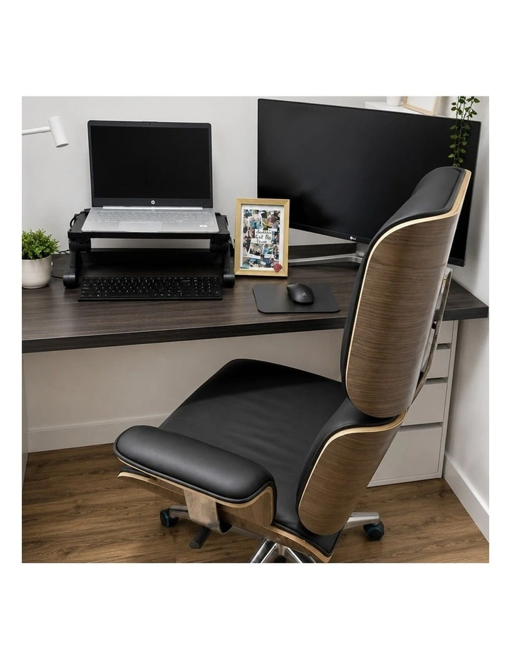 Replica Eames High Back Executive Desk, Office Chair, Black (V2) image 6