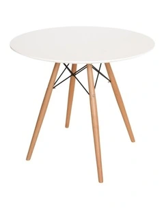 Replica Eames Eiffel Round Wood Dining Table, 80cm