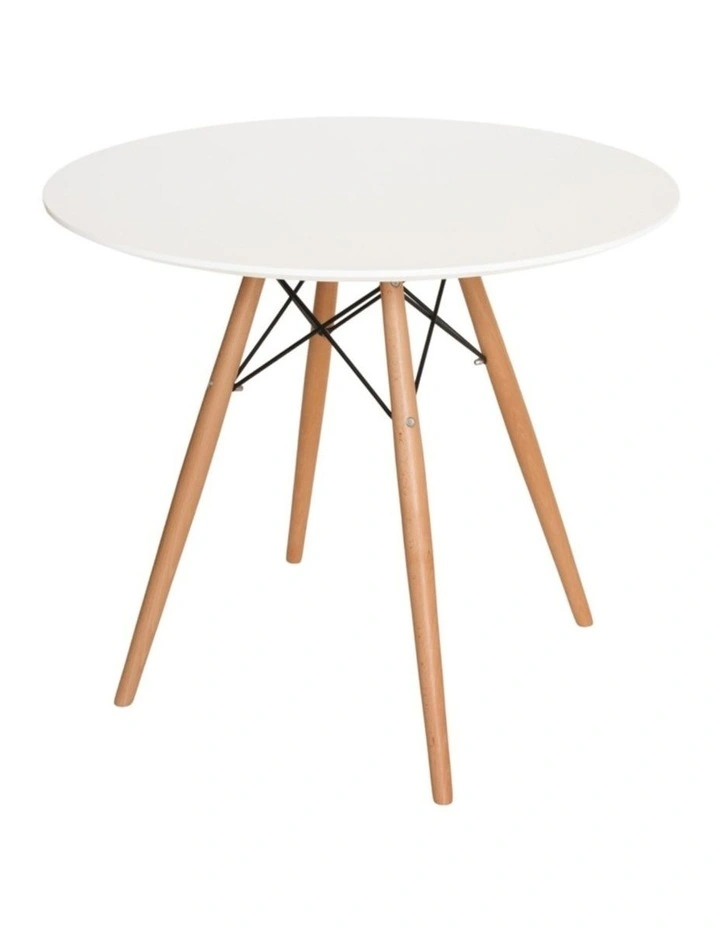 Replica Eames Eiffel Round Wood Dining Table, 80cm image 1