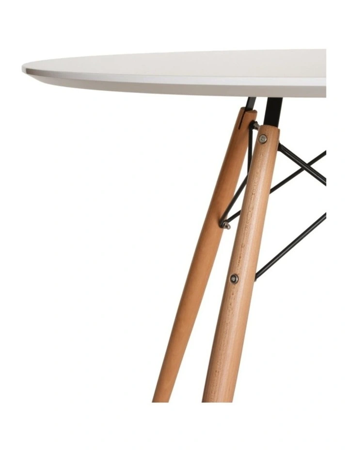 Replica Eames Eiffel Round Wood Dining Table, 80cm image 3