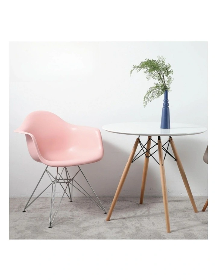 Replica Eames Eiffel Round Wood Dining Table, 80cm image 4