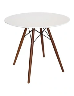 Replica Eames Eiffel Round Wood Dining Table, 80cm