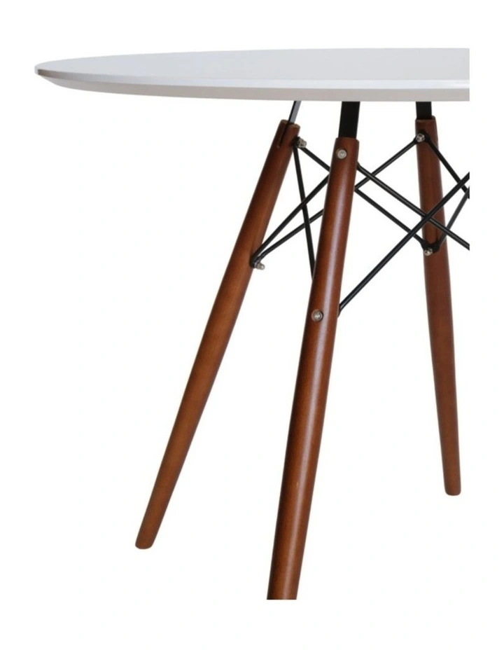 Replica Eames Eiffel Round Wood Dining Table, 80cm image 4