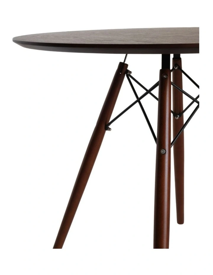 Replica Eames Round Wood Dining Table, 80cm image 3