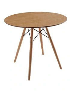 Replica Eames Round Wood Dining Table, 80cm