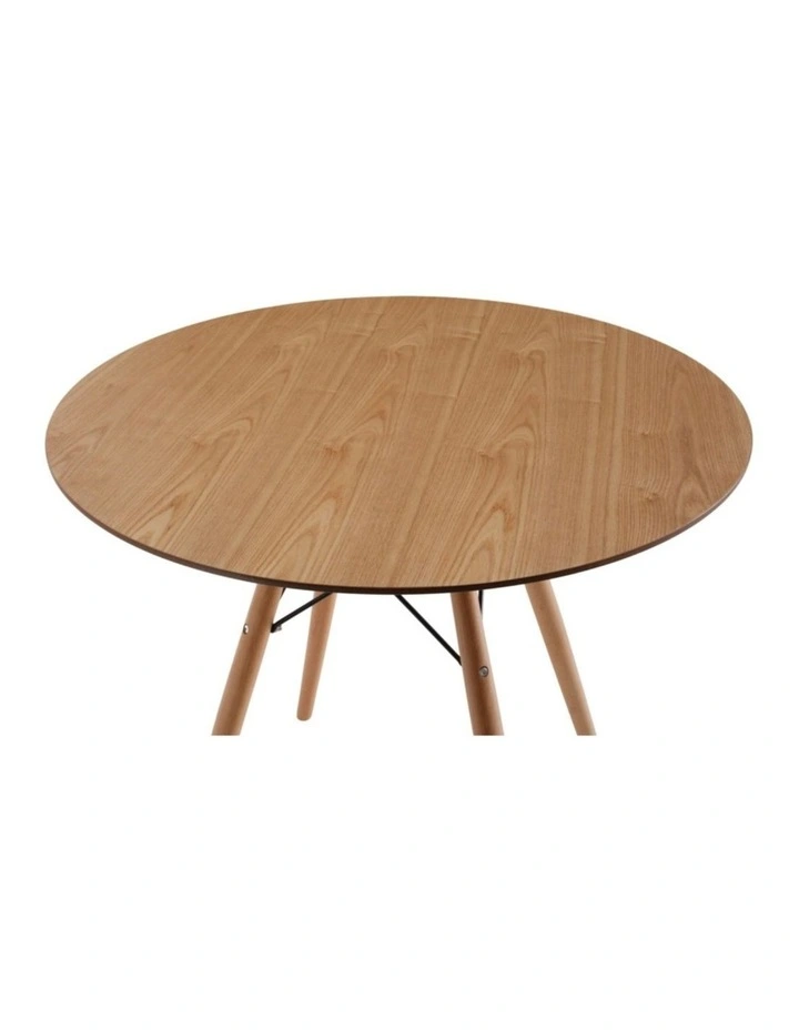 Replica Eames Round Wood Dining Table, 80cm image 2
