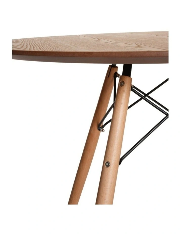 Replica Eames Round Wood Dining Table, 80cm image 3