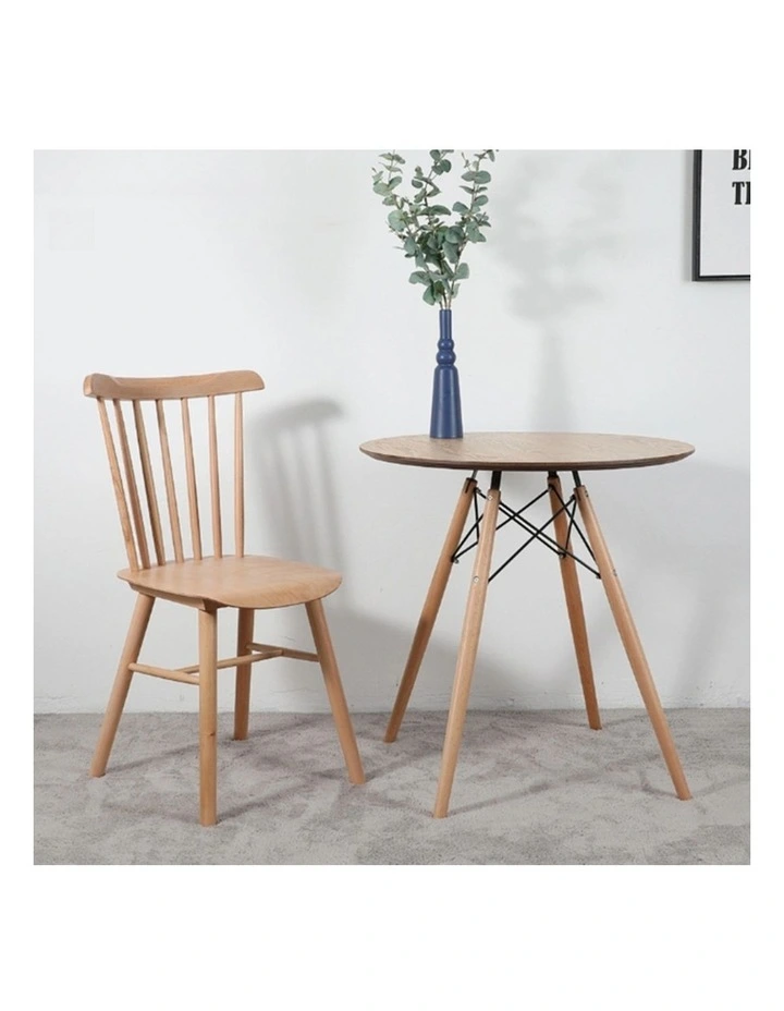 Replica Eames Round Wood Dining Table, 80cm image 4