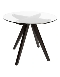 Amber Collection, Round Glass Dining Table, 90cm