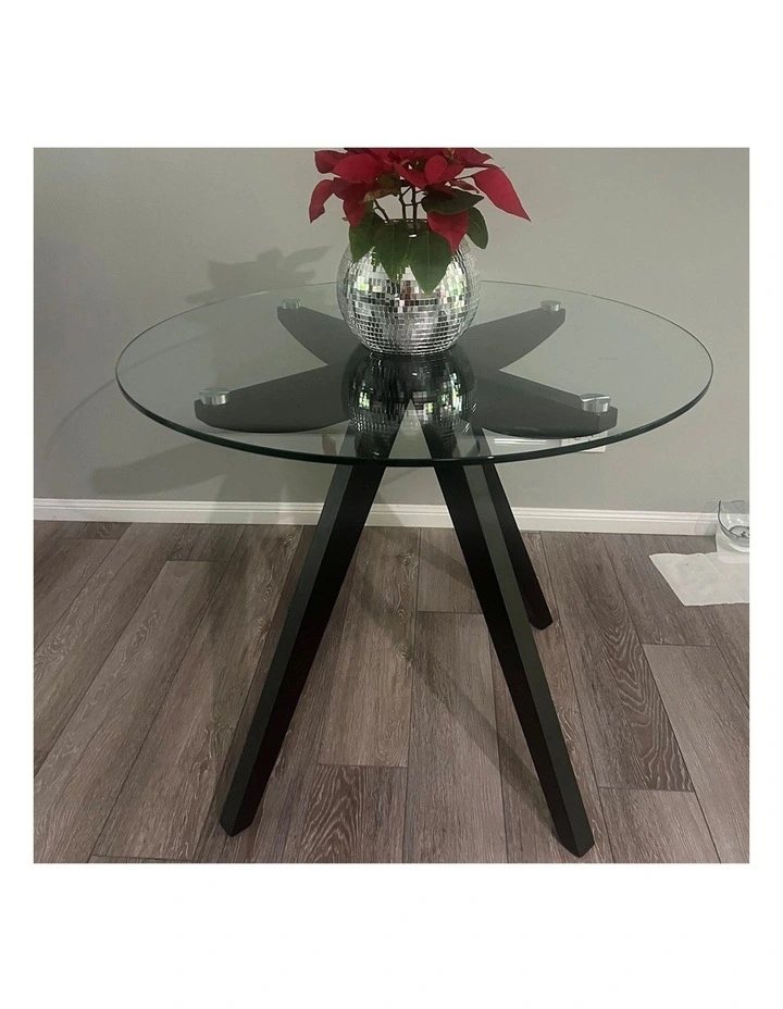 Amber Collection, Round Glass Dining Table, 90cm image 2