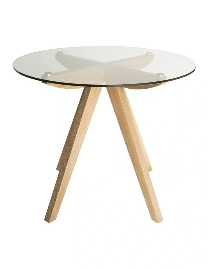 Amber Collection, Round Glass Dining Table, 90cm image 1