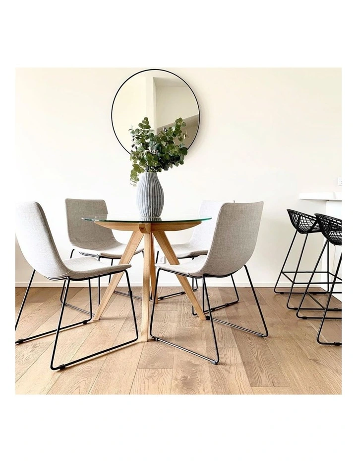 Amber Collection, Round Glass Dining Table, 90cm image 2
