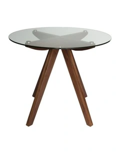 Amber Collection, Round Glass Dining Table, 90cm