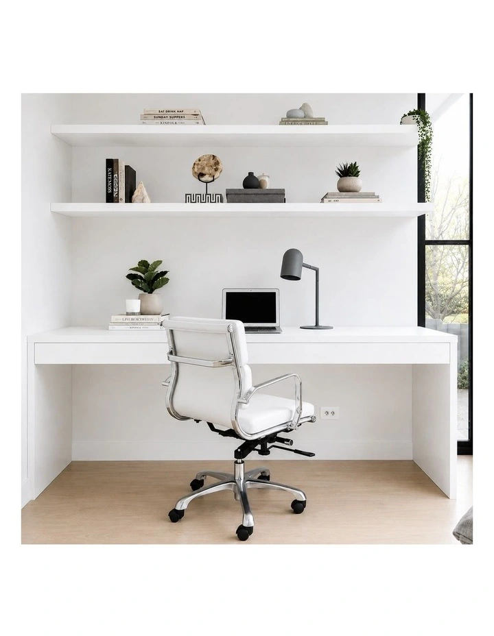 Eames Inspired Mid Back Soft Pad Management Desk, Office Chair image 6