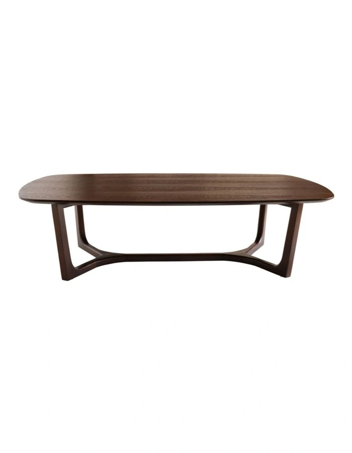 Arlo Curved Edge Oval Wood Coffee Table image 1
