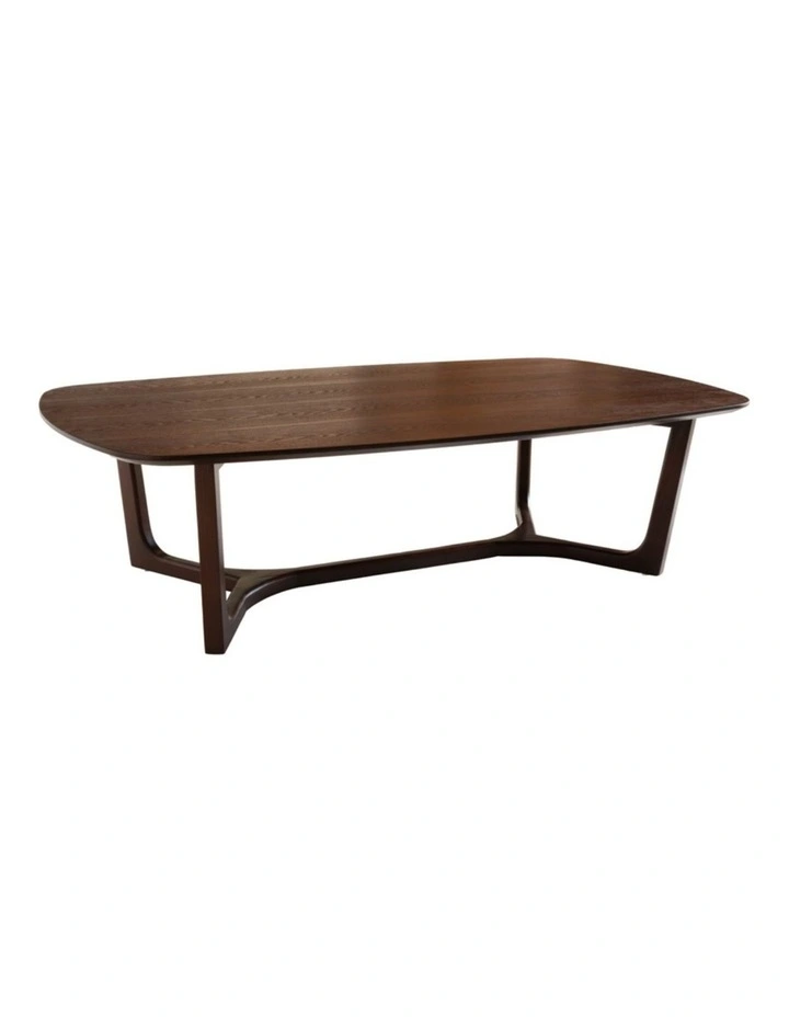 Arlo Curved Edge Oval Wood Coffee Table image 2